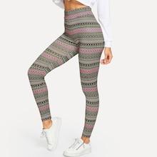 Shein Geo Stripe Print Leggings