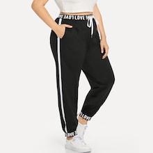 Shein Plus Letter Print Waist Pants
