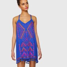 Shein Geo Print Strappy Back Tassel Hem Dress