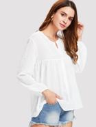 Shein Pearl Beaded Pleated Top