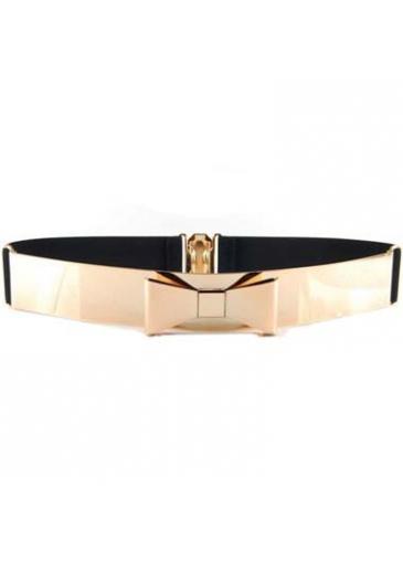 Rosewe Vogue Bow Decorated Golden Metal Belt