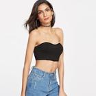 Shein Elasticized Strappy Back Bandeau Top