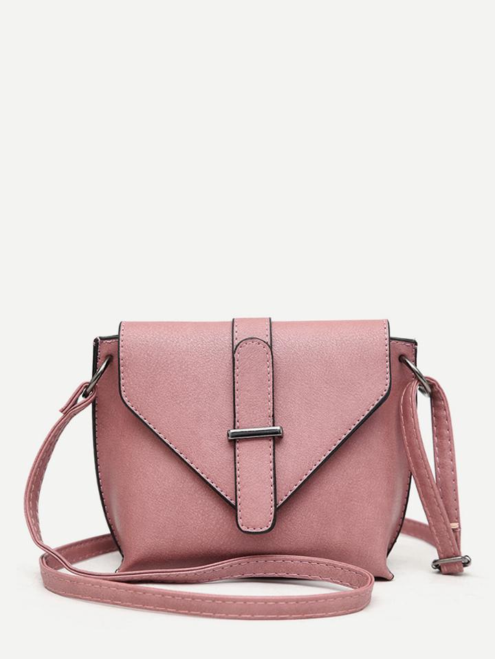 Shein Buckle Detail Flap Shoulder Bag