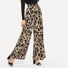 Shein Leopard Print Wide Leg Pants
