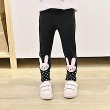 Shein Toddler Girls Rabbit & Polka Dot Print Pants