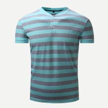 Shein Men Striped Cuffed Polo Shirt