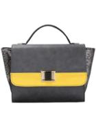 Shein Grey Pu Double Crossbody Bag With Detachable Straps