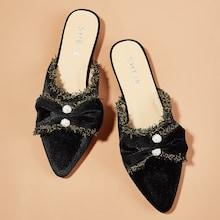 Shein Bow Decor Flat Mules