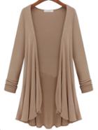 Shein Khaki Long Sleeve Plus Top