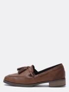Shein Brown Faux Leather Tassel Loafers
