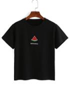 Shein Embroidered Watermelon Print T-shirt