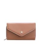 Shein Brown Sheeny Crown Pu Leather Wristlet