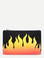 Shein Flame Print Clutch Bag