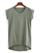 Shein Raglan Sleeve High-low T-shirt