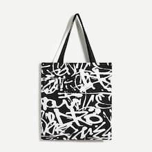 Shein Graffiti Print Tote Bag