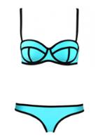 Rosewe Sky Blue Spaghetti Strap Edged Bikini