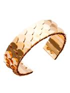 Shein Gold Plated Fish Scale Open Wrap Cuff