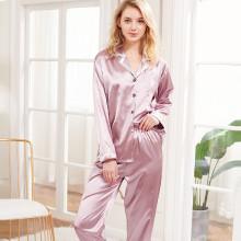 Shein Pocket Front Button Up Pajama Set
