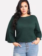 Shein Boat Neck Bell Sleeve Tee