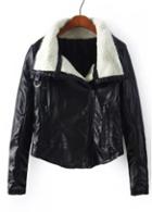 Rosewe New Arrival Long Sleeve Zipper Closure Black Coat