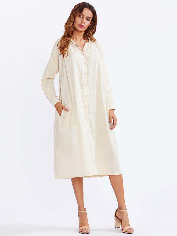 Shein Hidden Pocket Shirt Dress