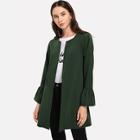 Shein Solid Bell Sleeve Coat