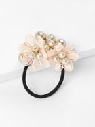 Shein Flower & Faux Pearl Hair Tie