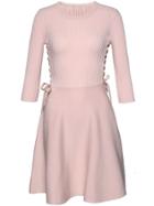 Shein Lace Up Knit Combo Dress