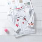 Shein Toddler Girls Lace Trim Letter Print Sweatshirt
