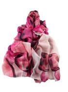 Shein Hotpink Flower Printed Soft Voile Beautiful Scarf