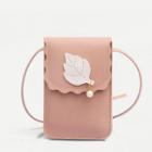 Shein Faux Pearl Decor Leaf Crossbody Bag