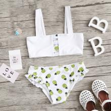 Shein Girls Pineapple Print Bikini Set