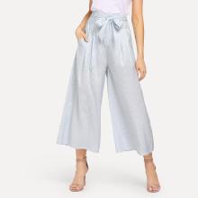 Shein Vertical-striped Culotte Pants