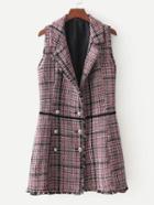 Shein Double Breasted Tweed Vest