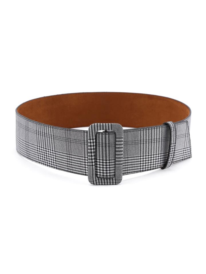 Shein Square Buckle Plaid Belt