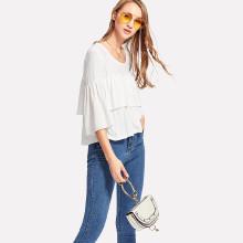 Shein Flounce Sleeve Layered Top