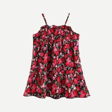 Shein Girls Rose Print Cami Dress