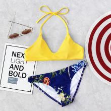 Shein Plus Botanical Print Mix And Match Bikini Set
