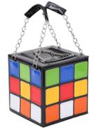 Shein Faux Patent Rubik's Cube Handbag