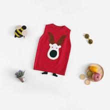 Shein Toddler Girls Cartoon Print Knit Sweater