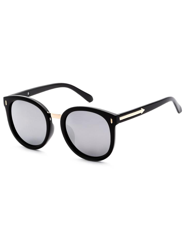 Shein Black Frame Grey Lens Cat Eye Sunglasses
