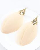 Shein Vintage Star Favorite Distinctive White Feather Earrings