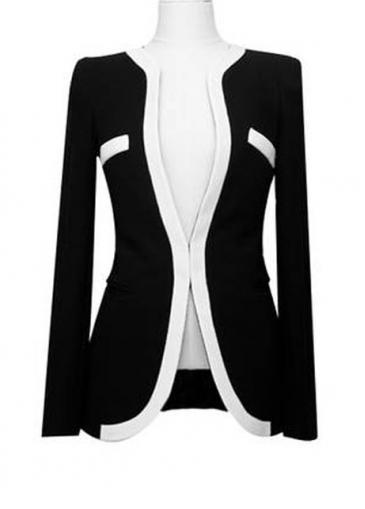 Rosewe Exquisite Black Single Breasted Long Sleeve Woman Blazer
