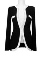 Rosewe Exquisite Black Single Breasted Long Sleeve Woman Blazer
