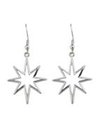 Shein Silver Geometric Star Drop Earrings For Women