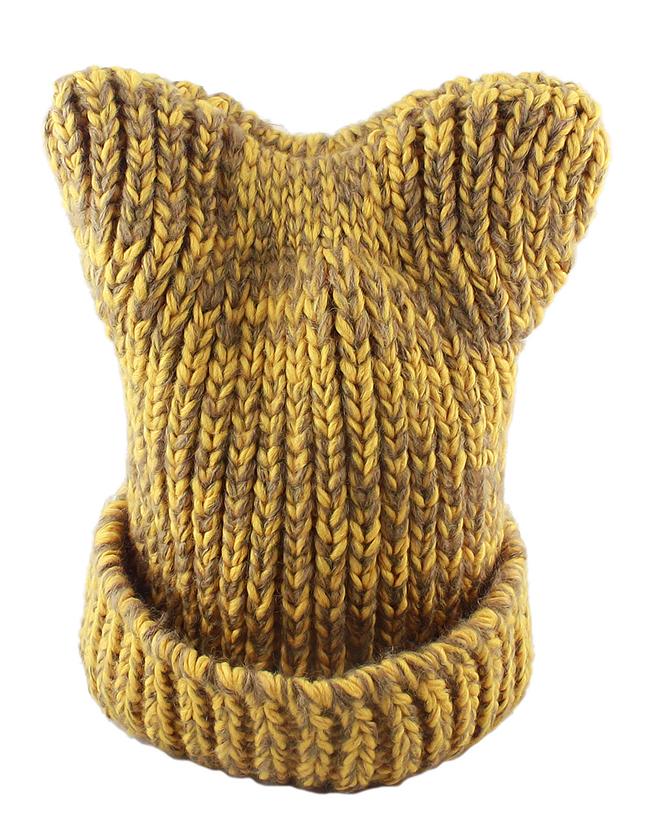 Shein New Coming Yellow Trendy Winter Style Beautiful Lady Knitted Hat