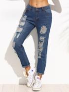 Shein Blue Ripped Jeans
