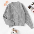 Shein Dropped Shoulder Mixed Knit Sweater