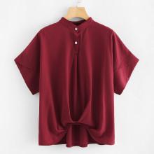 Shein High Low Dolman Sleeve Blouse