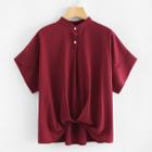 Shein High Low Dolman Sleeve Blouse